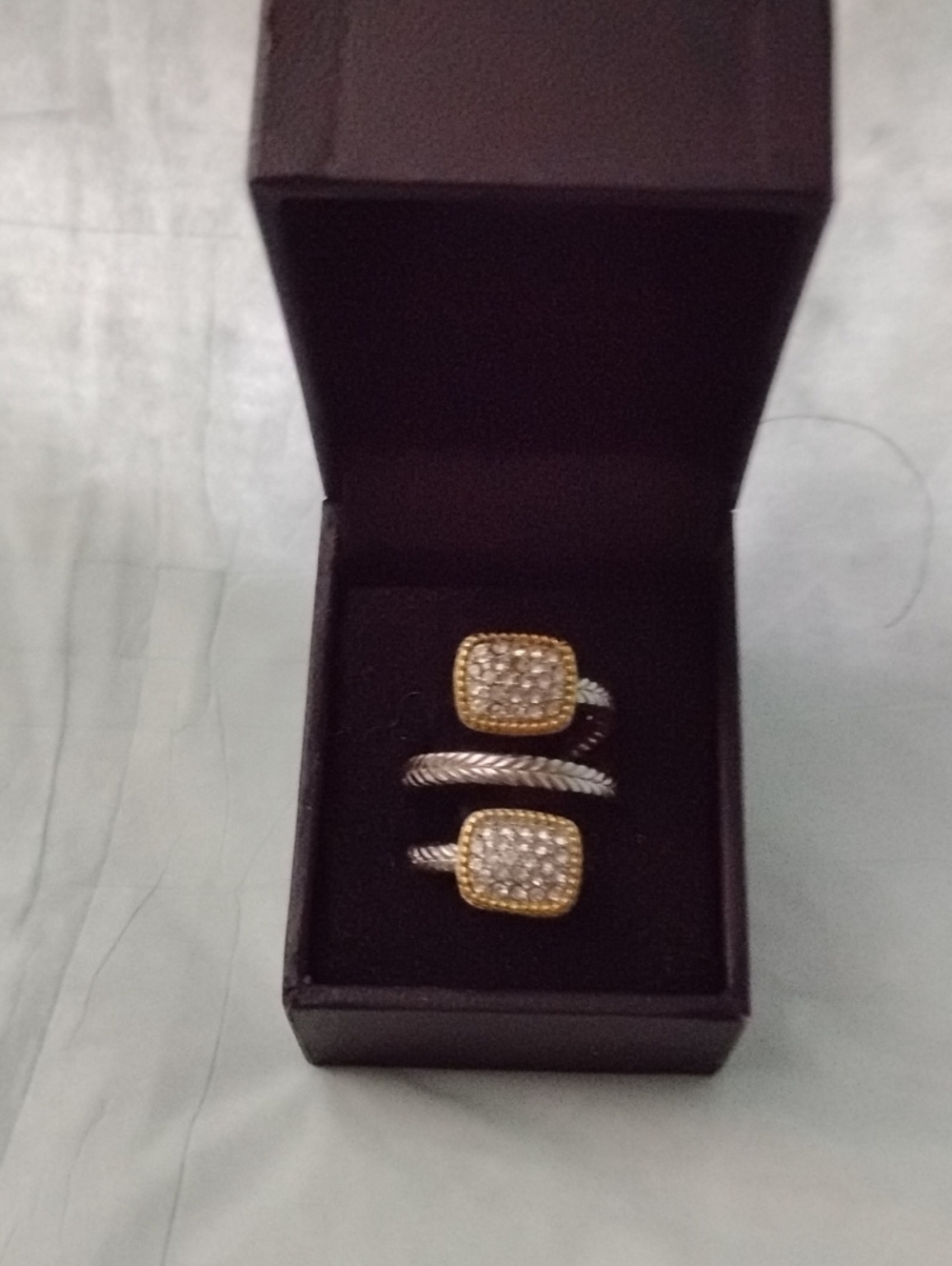 Emma Skye Bypass Crystal Ring Size 9